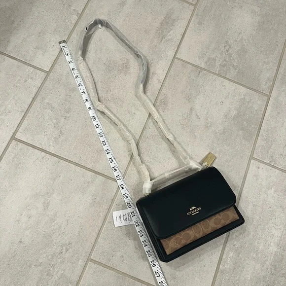 Coach Klare Crossbody Bag in Signature Canvas and Black Leather Purse CV978 - Picture 16 of 16